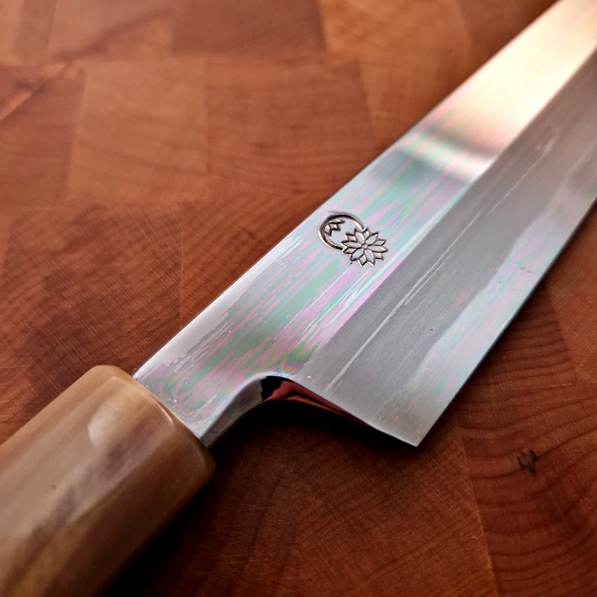 27cm Kiritsuke Yanagiba, Mirror Polished, Shirogami II, inkl Saya - SAKAI KIKUMORI bilde 3