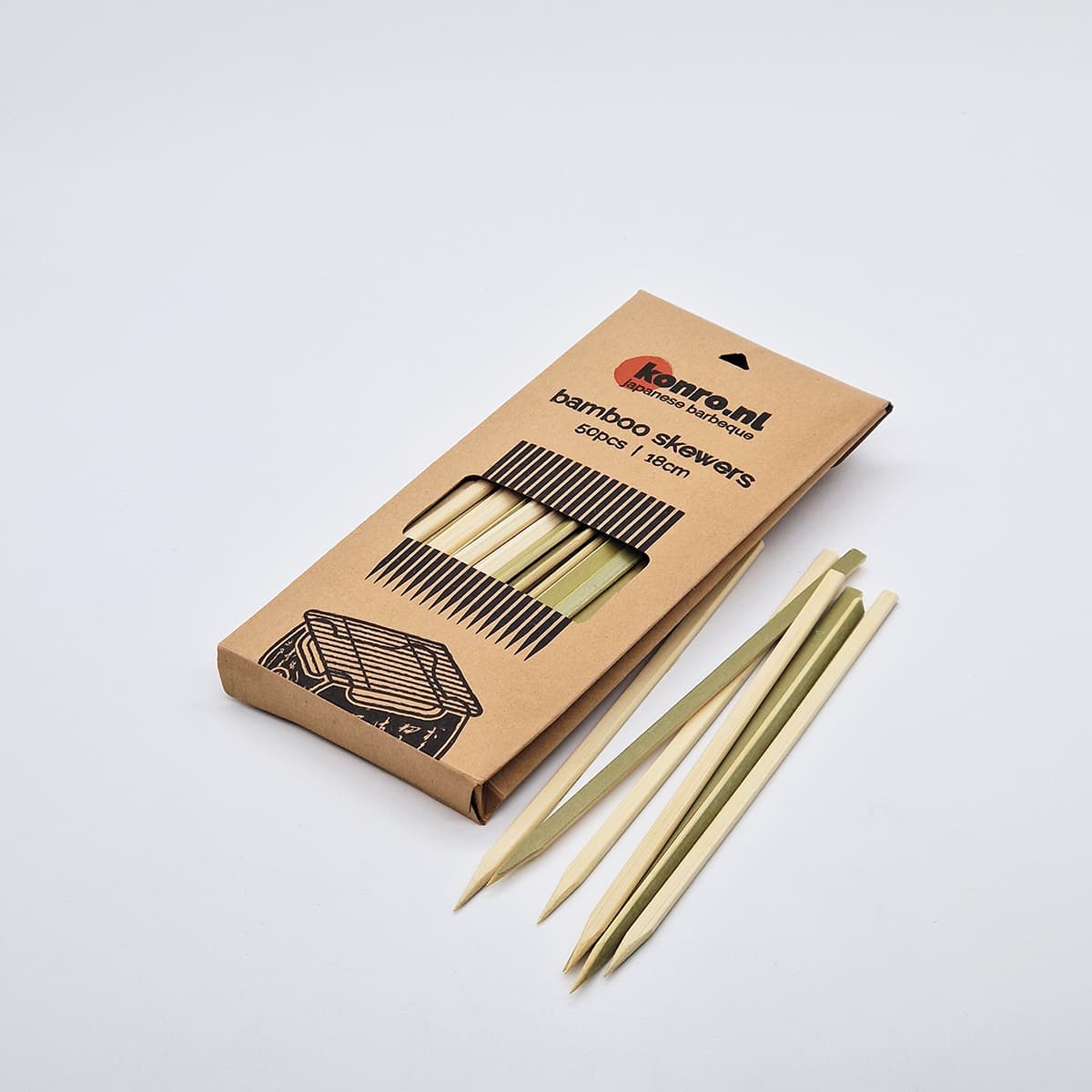 Grillspyd, bambus, 50stk bilde 3