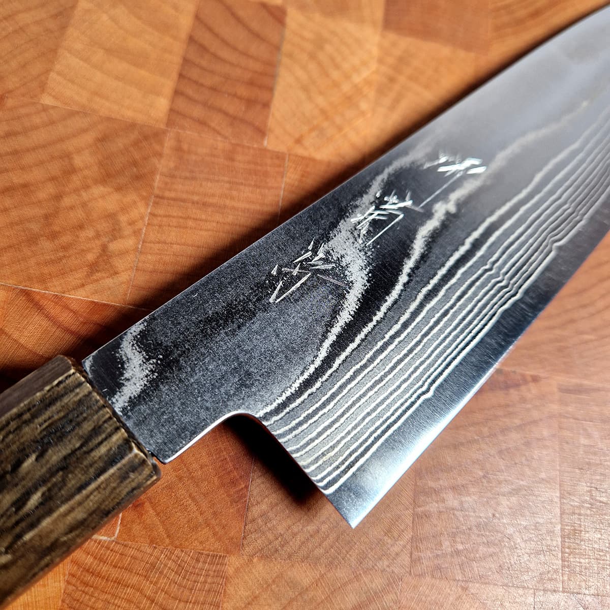 21cm Kokkekniv, AUS10 Damask - SAKAI KIKUMORI bilde 3