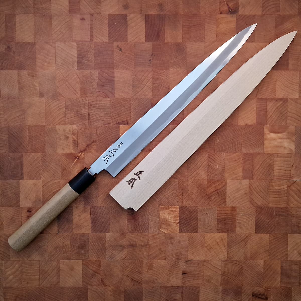 30cm Yanagiba, Shirogami II, inkl Saya - MASAMOTO bilde 6