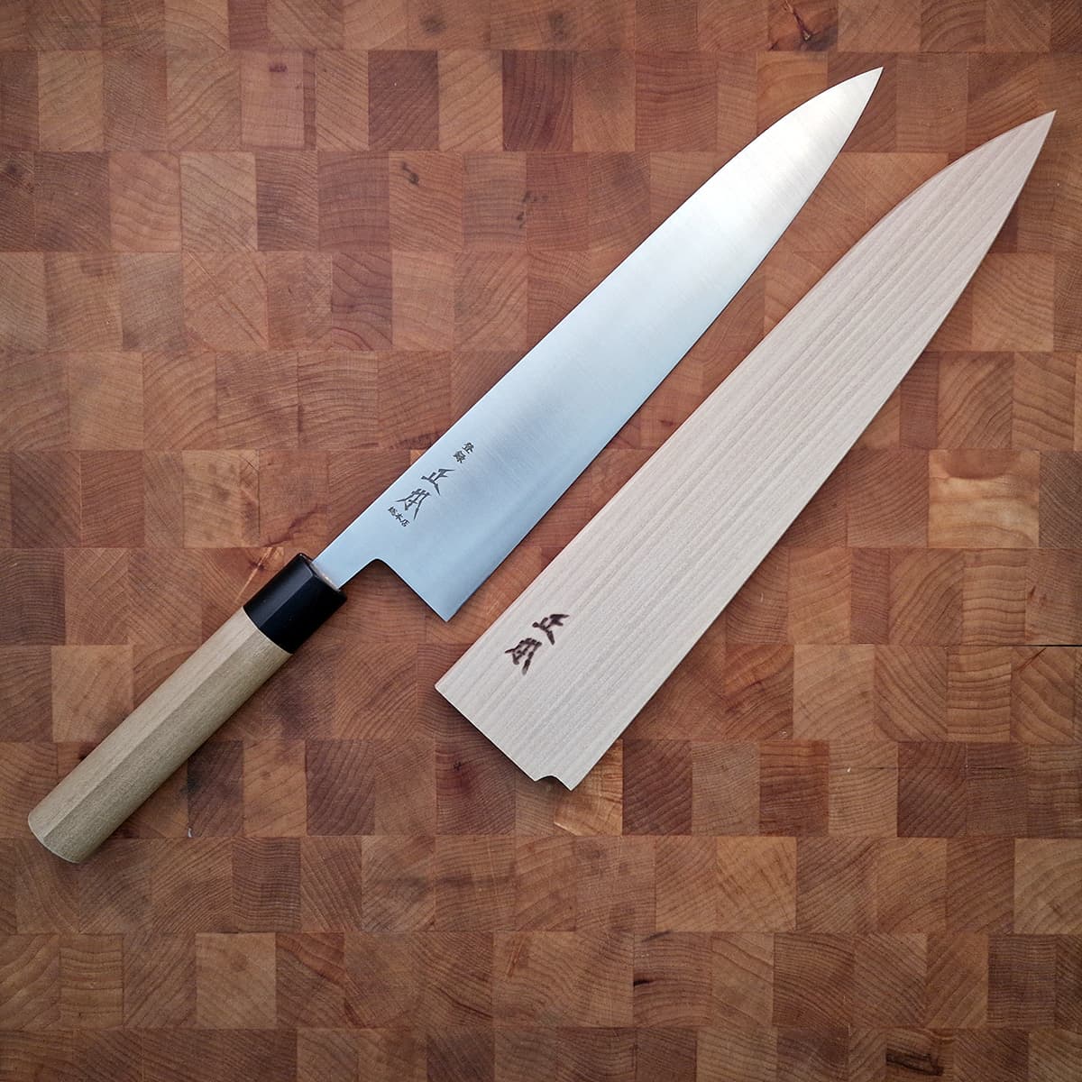 27cm Kokkekniv (Gyoto), "swedish steel", inkl Saya - MASAMOTO bilde 5
