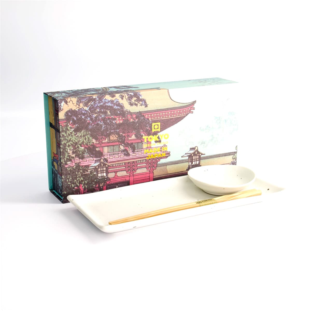 Sushisett 2 deler i gaveeske "Kohiki White" - Tokyo design studio bilde 3