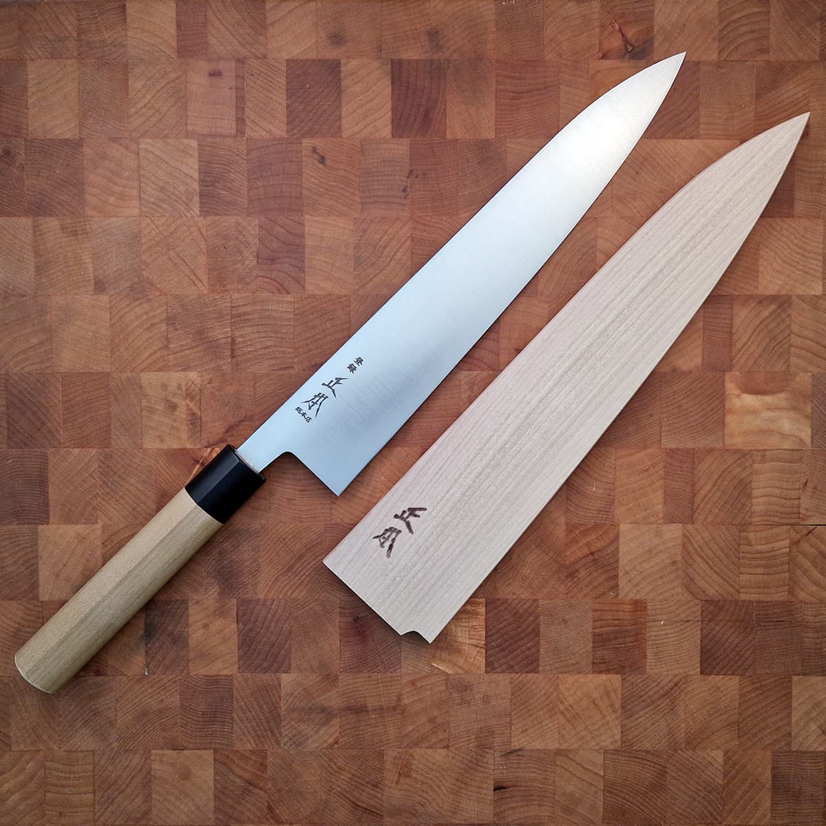 27cm Kokkekniv (Gyoto), Shirogami II, inkl Saya - MASAMOTO bilde 5