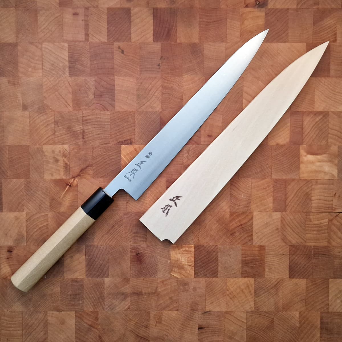 24cm Sujihiki, Shirogami II, inkl Saya - MASAMOTO bilde 5