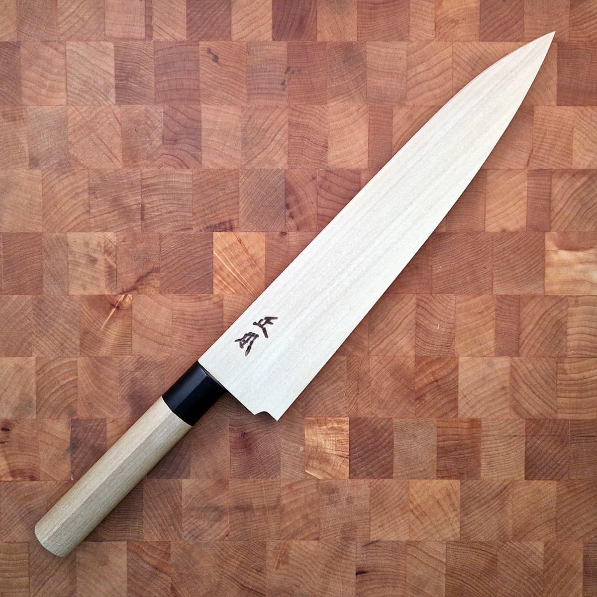 24cm Kokkekniv (Gyoto), Shirogami II, inkl Saya - MASAMOTO bilde 4