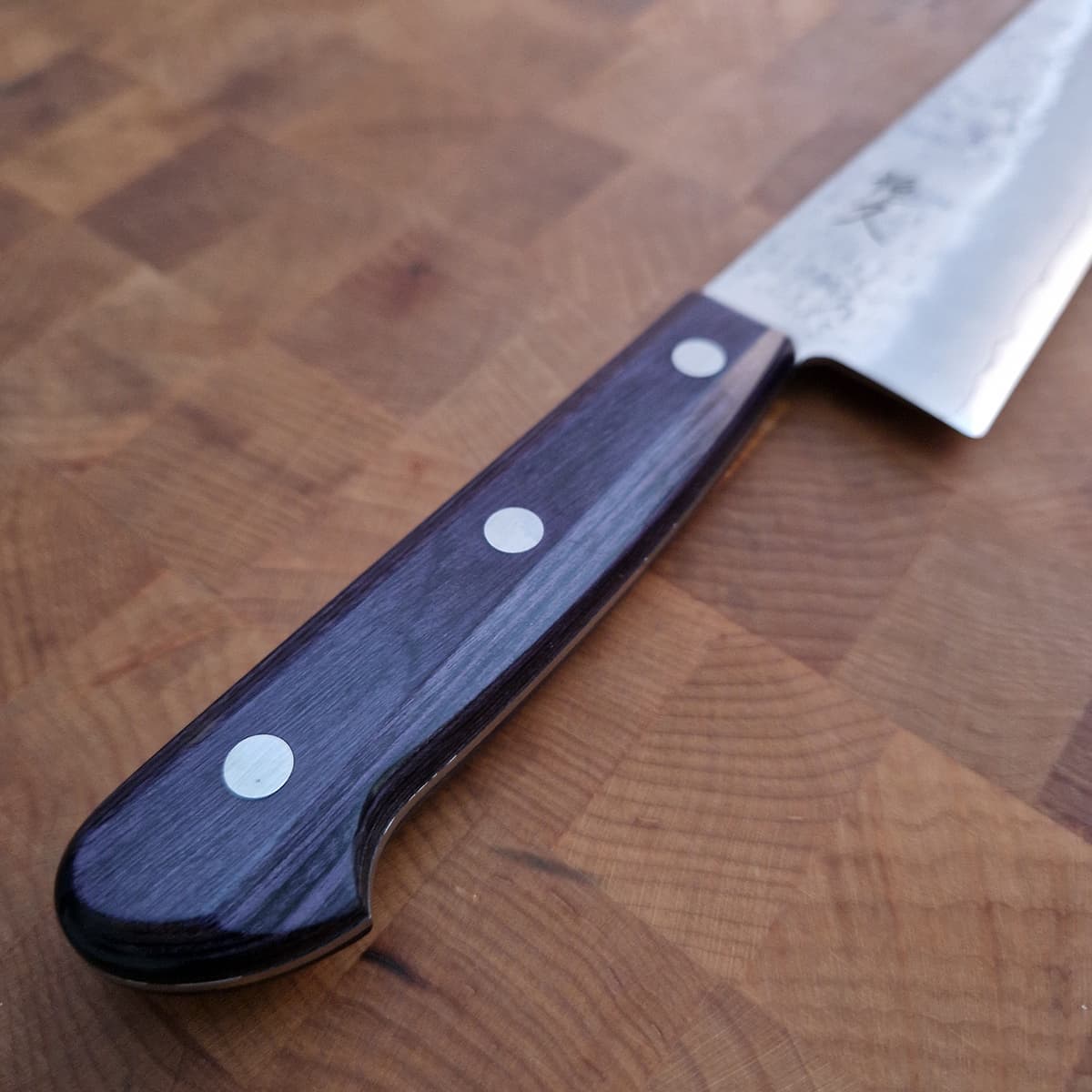 16.5cm Santoku (Grønnsakskniv), G3, Purple Nashiji - HARUYUKI bilde 5