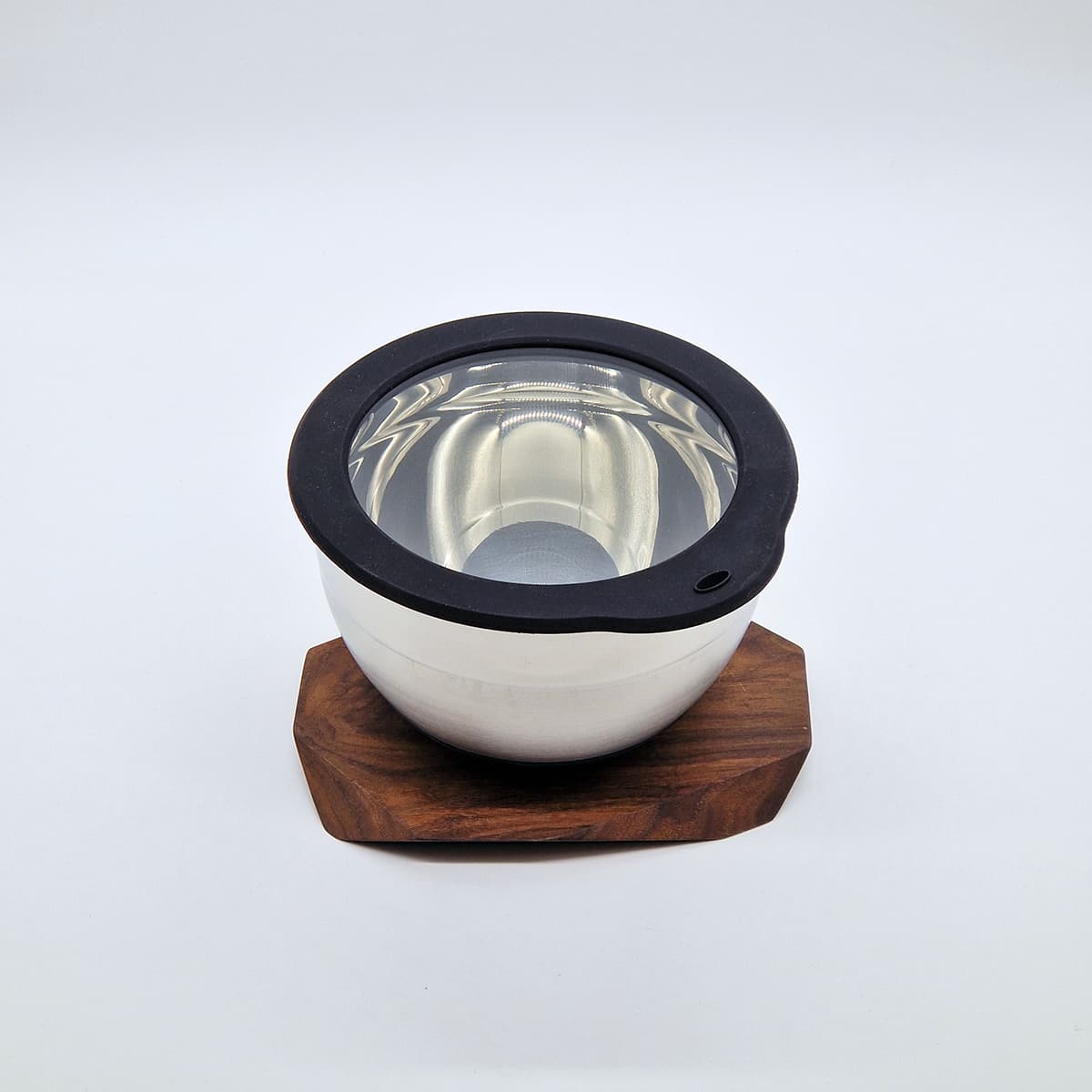Lokk i glass og silikon, 16cm, til bakebolle - WEIS bilde 2