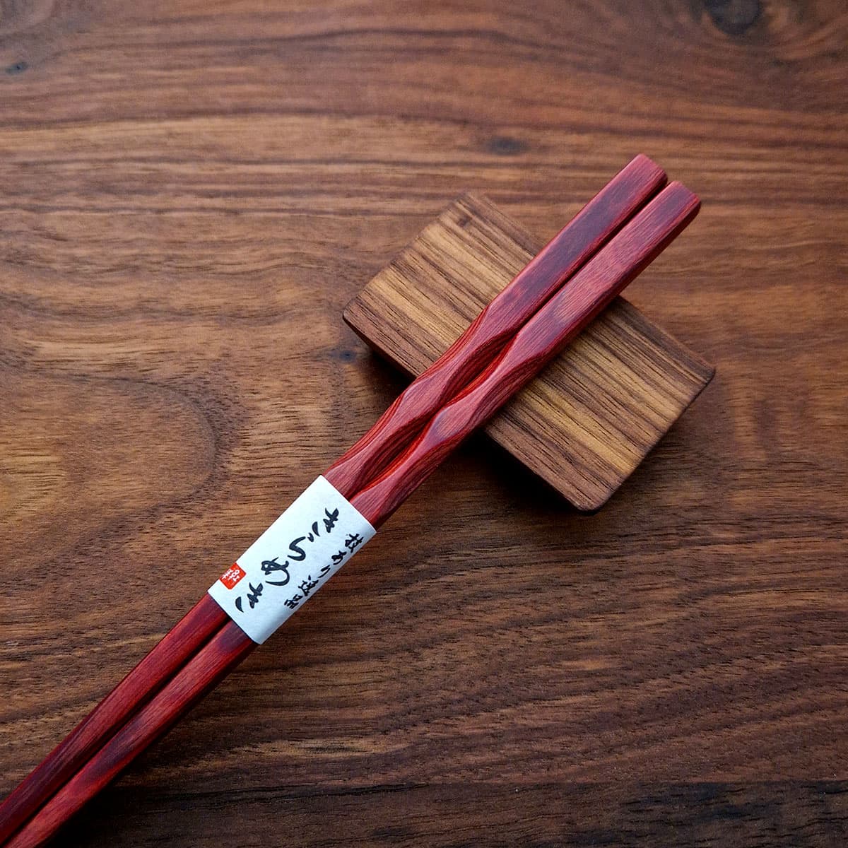 Spisepinner, japanske, Kirameki, rød,  1 par - KAWAI bilde 2
