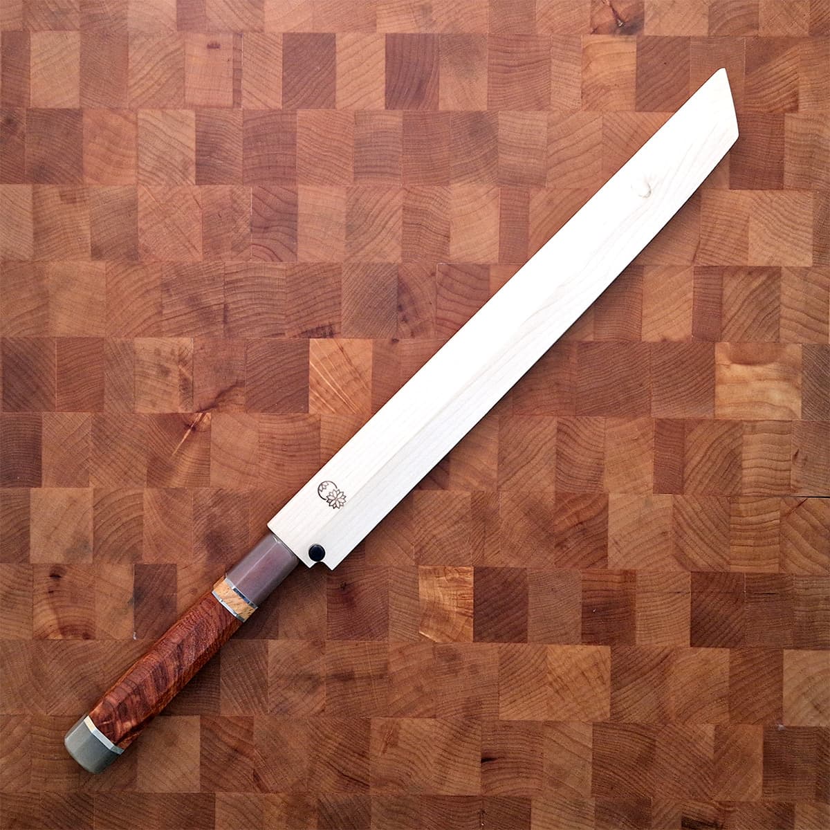 30cm Sakimaru Takohiki, Mirror Polished, Shirogami II, inkl Saya - SAKAI KIKUMORI bilde 6