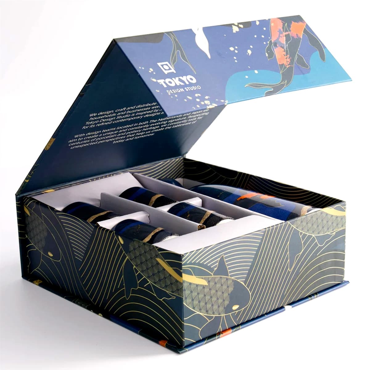 Sake sett, 4 kopper + karaffel "Kawaii Koi" - Tokyo design studio bilde 3