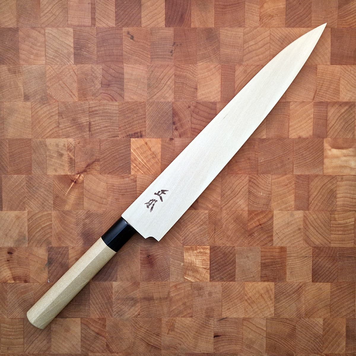 24cm Sujihiki, Shirogami II, inkl Saya - MASAMOTO bilde 7