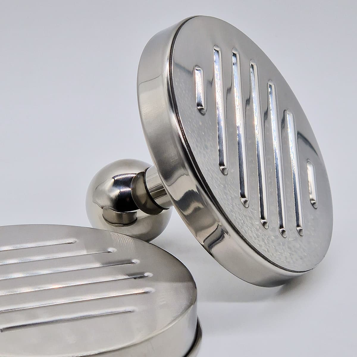 Hamburgerpresse, 12cm rustfritt stål- WEIS bilde 3