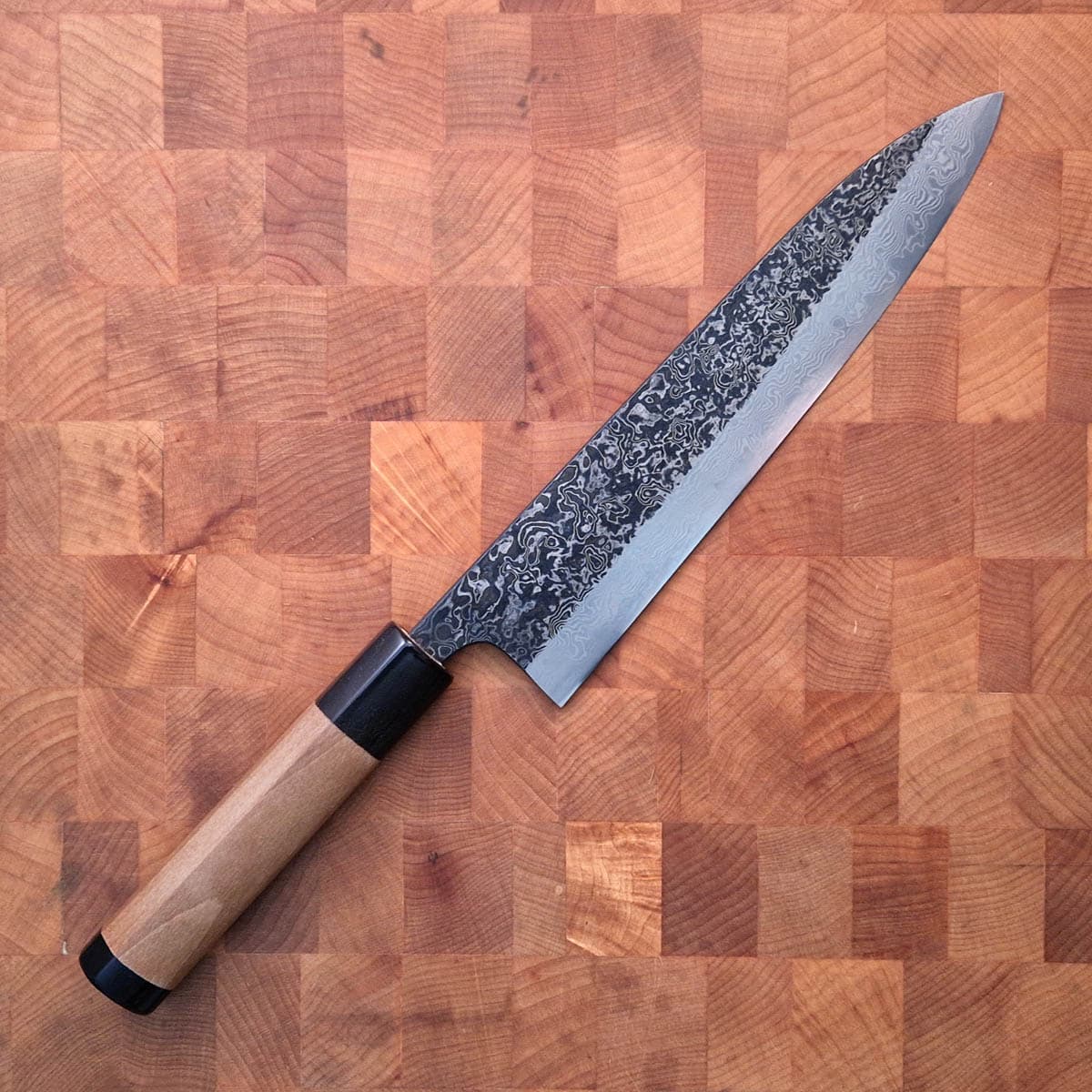 21cm Kokkekniv, SLD, Kurochi Damask - Yoshikane