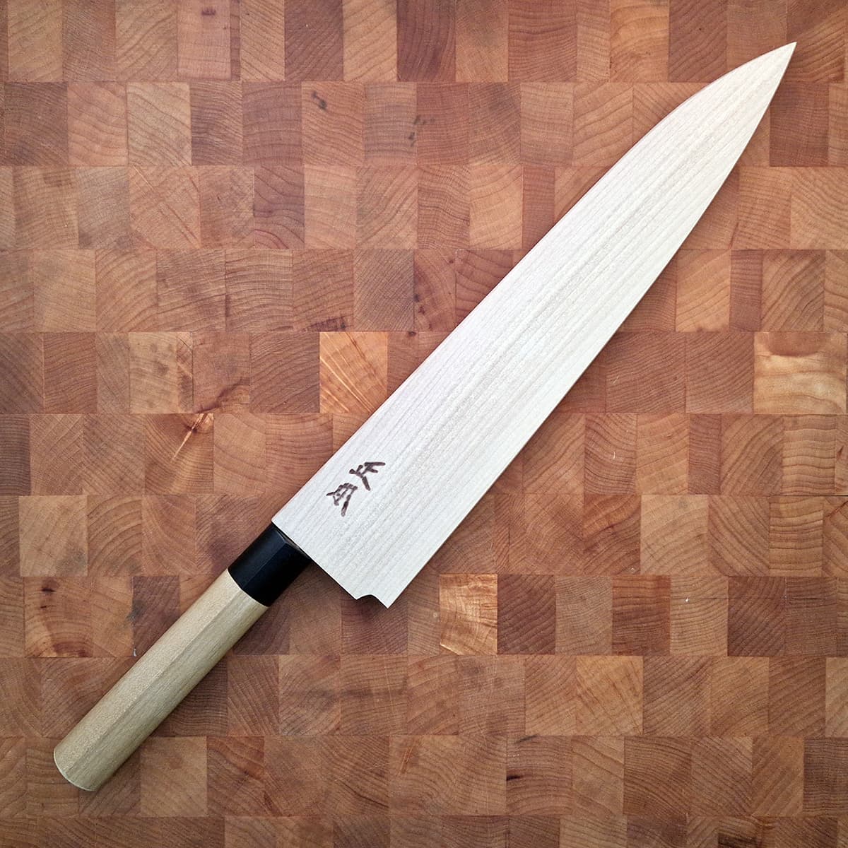 27cm Kokkekniv (Gyoto), Shirogami II, inkl Saya - MASAMOTO bilde 4