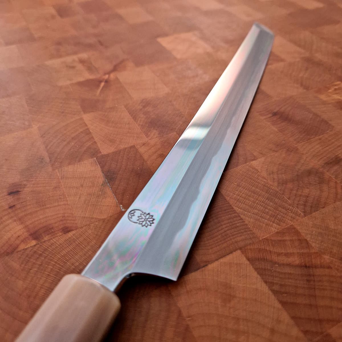 27cm Sakimaru Takohiki, Mirror Polished, Shirogami II, inkl Saya - SAKAI KIKUMORI bilde 7