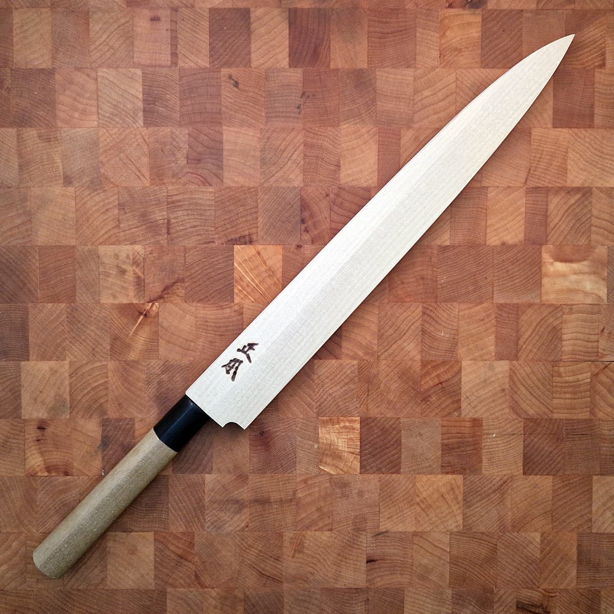 30cm Yanagiba, Shirogami II, inkl Saya - MASAMOTO bilde 8