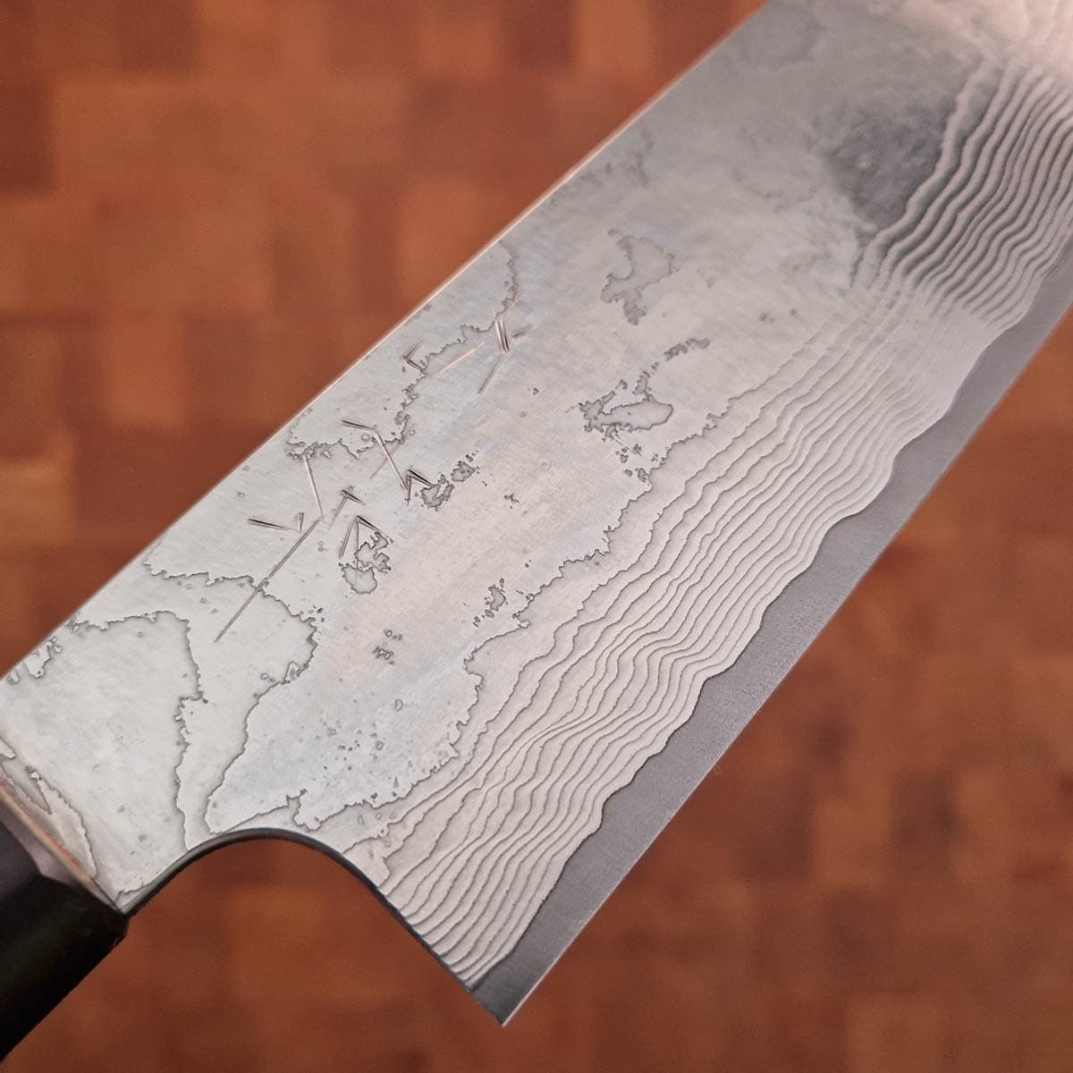 16,5cm Grønnsakskniv (Santoku), Damask og Nashiji,  VG10 - YUTA KATAYAMA bilde 2