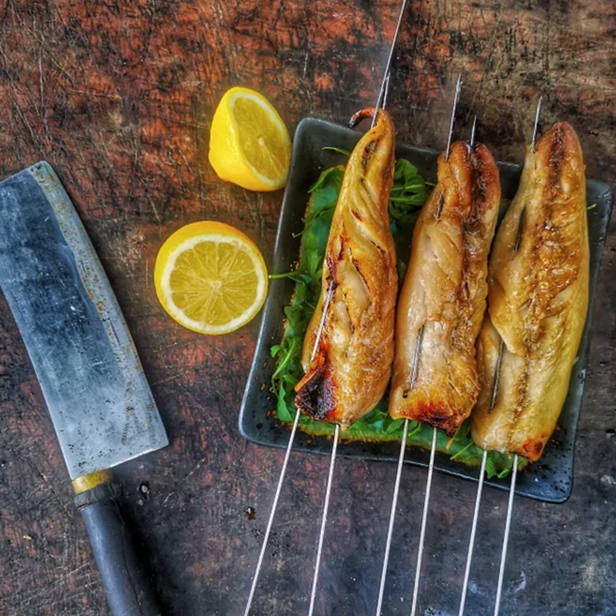 Grillspyd, metall, "Yaki-gushi" 45cm x 2,0mm - 10 stk bilde 2