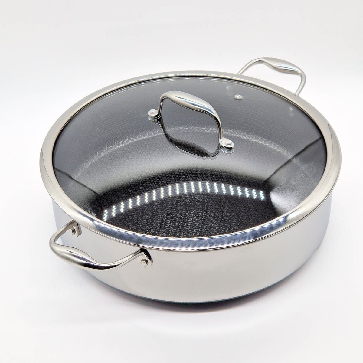 Sautépanne med lokk, 6.6 ltr, hybrid - HEXCLAD bilde 4
