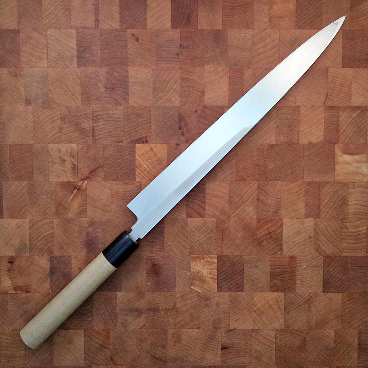30cm Yanagiba, Shirogami II, inkl Saya - MASAMOTO bilde 7