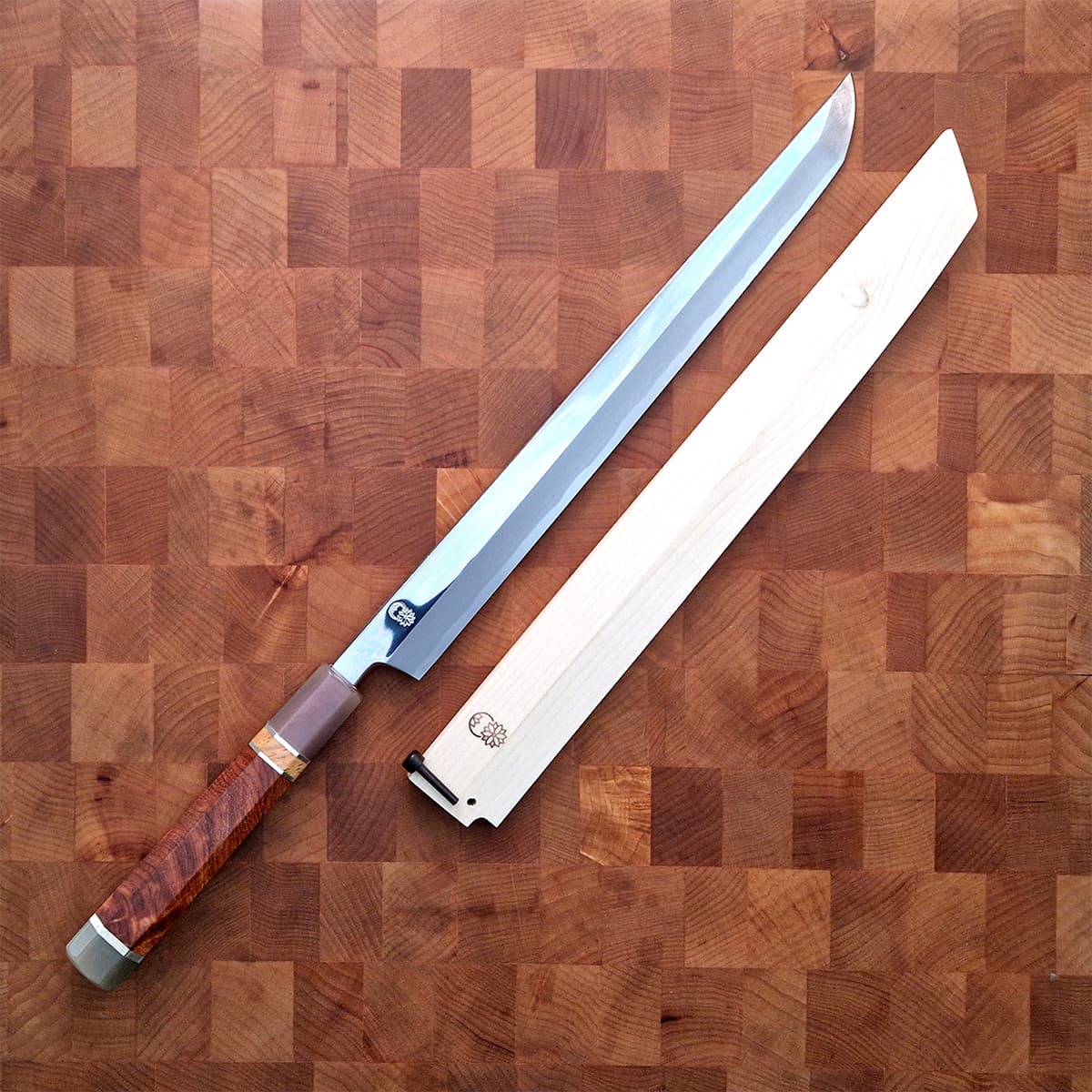 30cm Sakimaru Takohiki, Mirror Polished, Shirogami II, inkl Saya - SAKAI KIKUMORI bilde 8