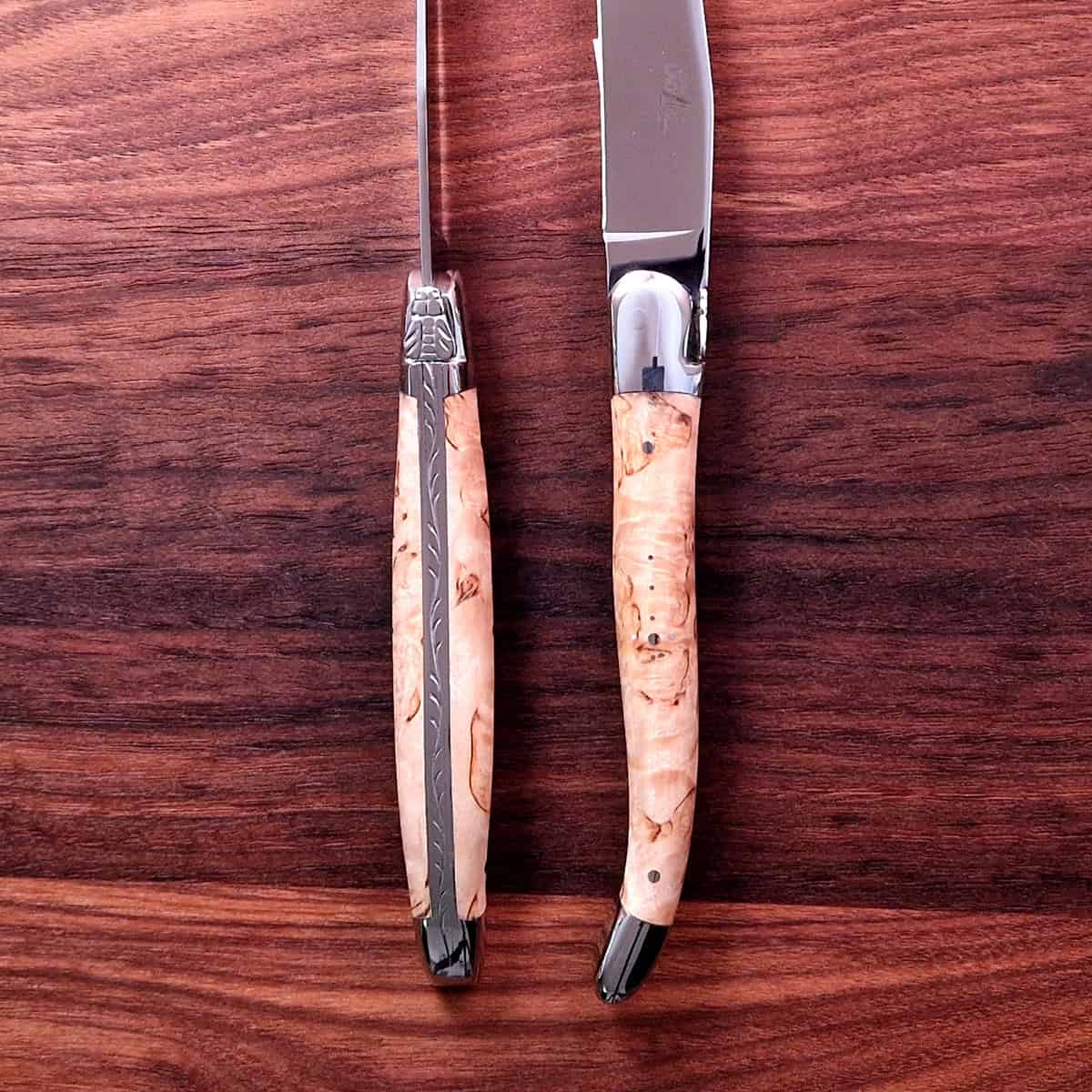 Biffkniver 2. stk arktisk bjørk - Forge de Laguiole bilde 2