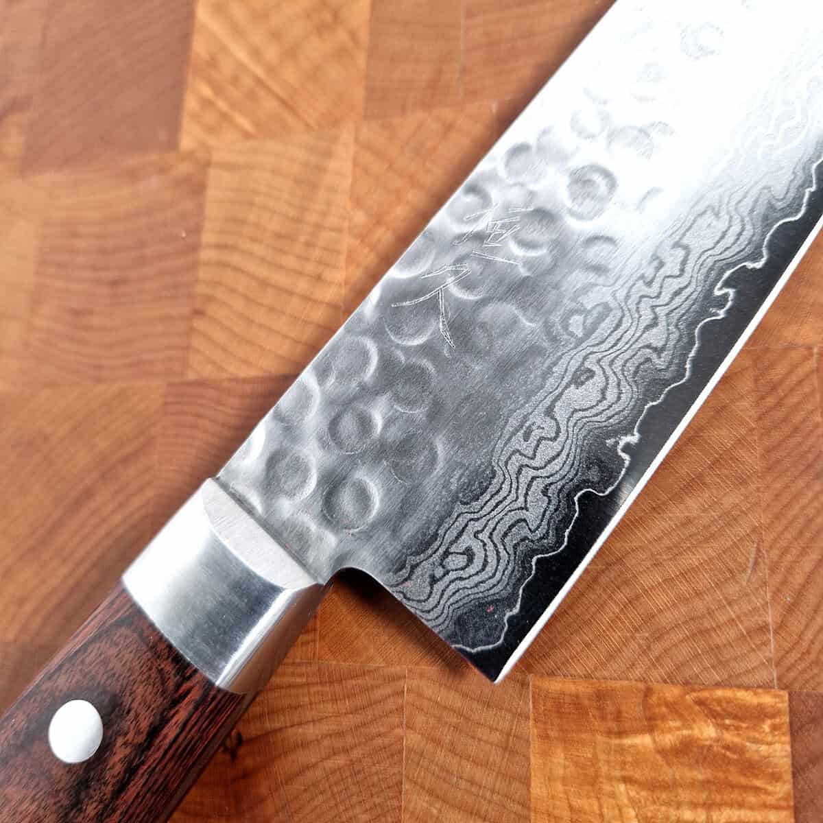 18cm Grønnsakskniv (Santoku)  VG10, Hamret/Damask - HARUYUKI bilde 2
