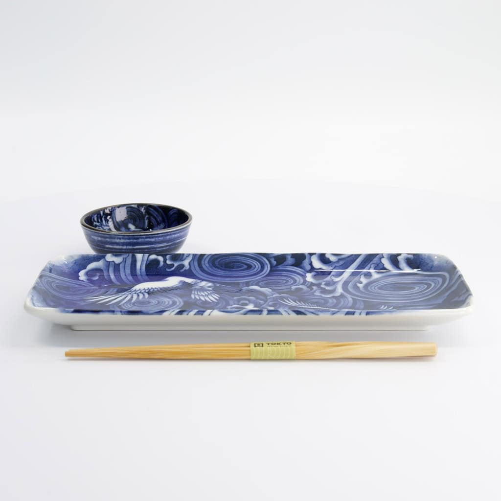 Japonism sushisett, Blå, 3 deler i gaveeske - Tokyo design studio bilde 2
