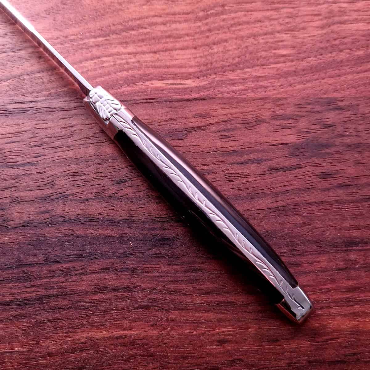 Biffkniver 2. stk sort horn - Forge de Laguiole bilde 4