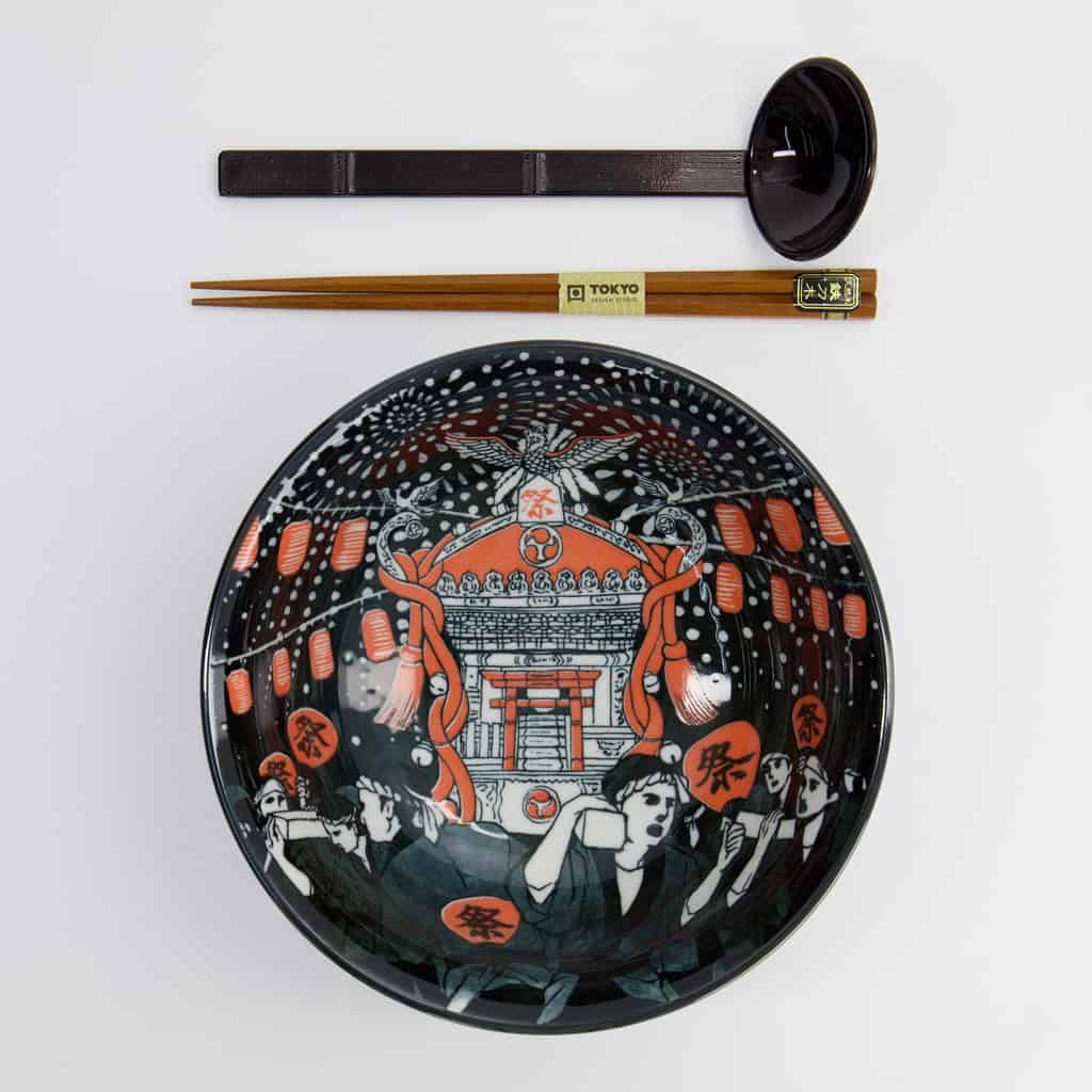 Ramen Skål "Akusa" i gaveseske, 3 deler - Tokyo design studio bilde 3