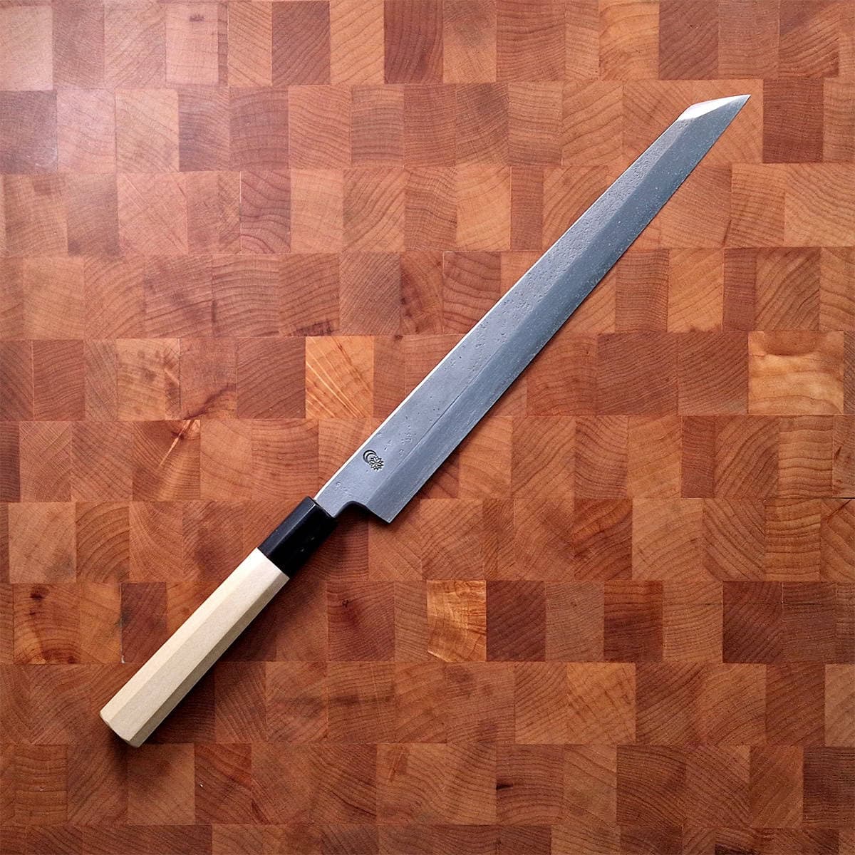 27cm Kiritsuke Yanagiba, Shirogami II, inkl Saya - SAKAI KIKUMORI bilde 3