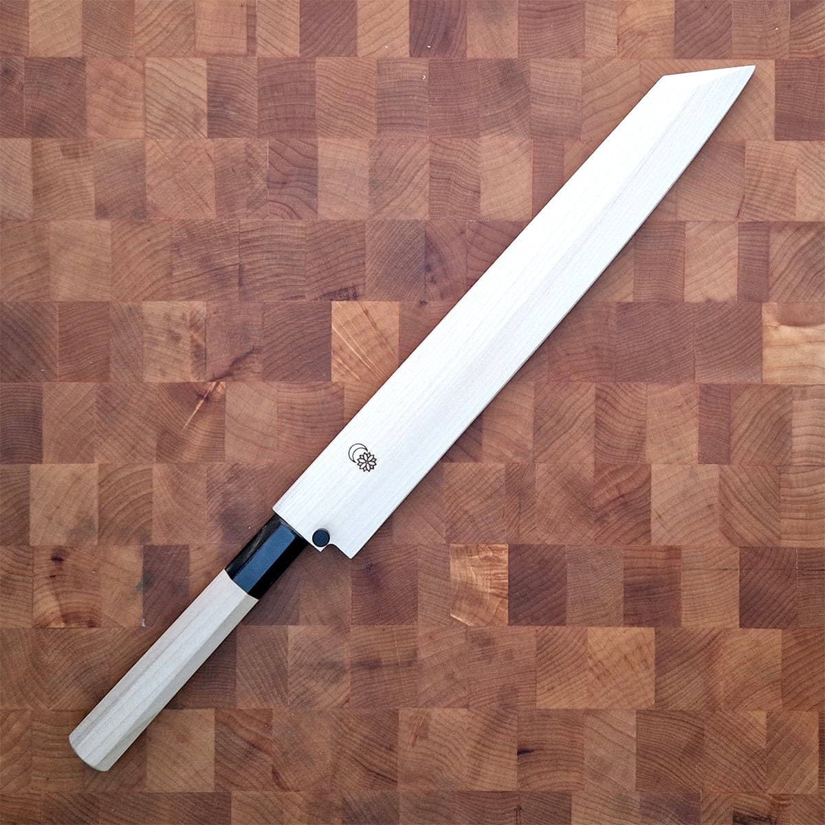27cm Kiritsuke Yanagiba, Shirogami II, inkl Saya - SAKAI KIKUMORI bilde 4