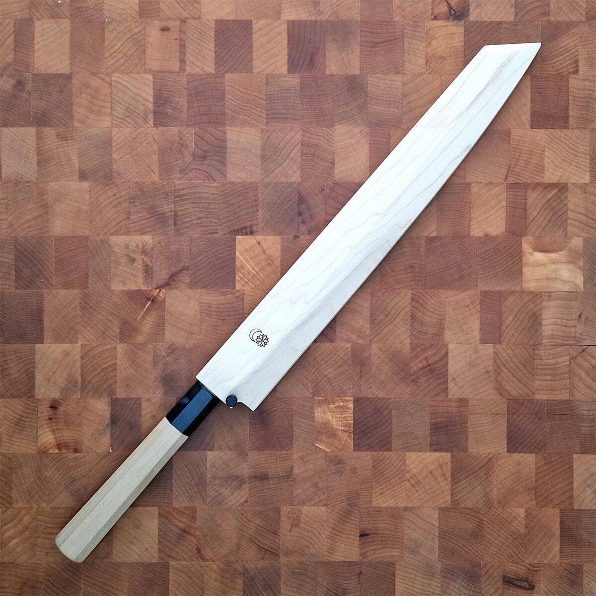 30cm Kiritsuke Yanagiba, Shirogami II, inkl Saya - SAKAI KIKUMORI bilde 2