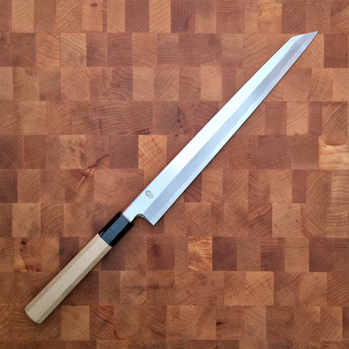 30cm Kiritsuke Yanagiba, Shirogami II, inkl Saya - SAKAI KIKUMORI bilde 2