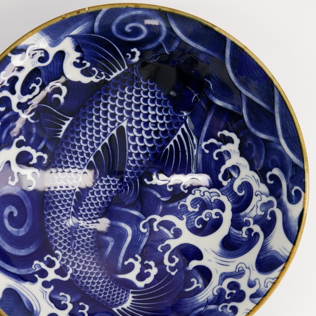 Japonism Carp Skål "Blue Menbachi Bowl" - Tokyo design studio bilde 2