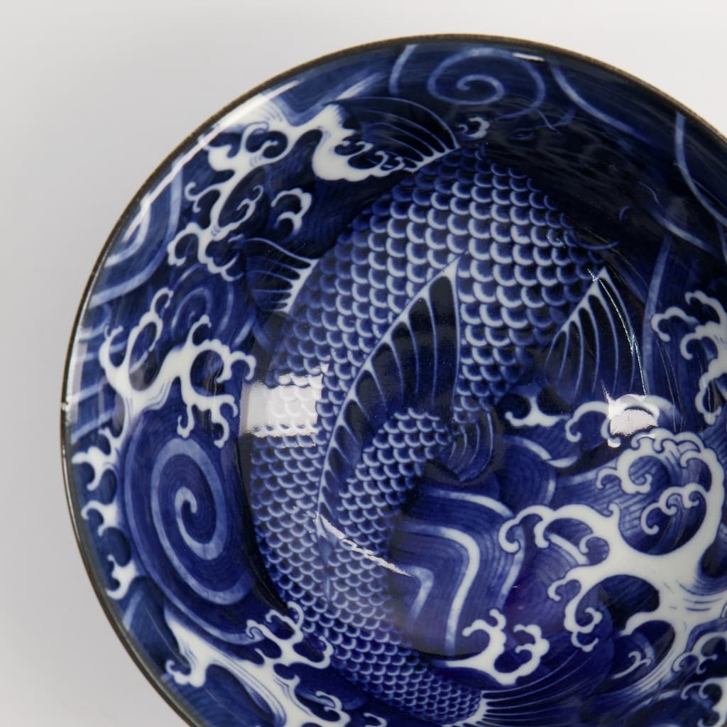Japonism Carp Skål "Blue Tayo Bowl" - Tokyo design studio bilde 3