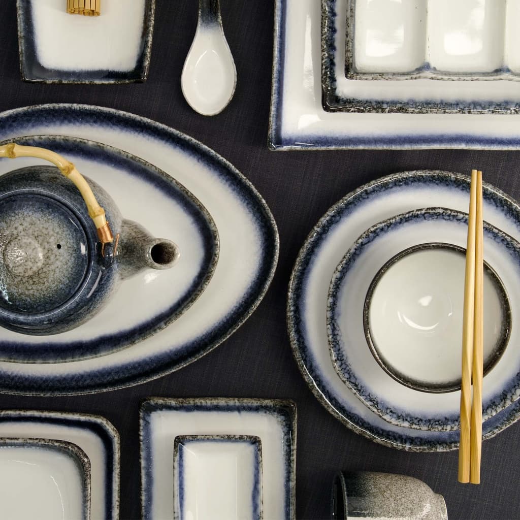 Ramen Skål "Tajimi Blå/Hvit" - Tokyo design studio bilde 4