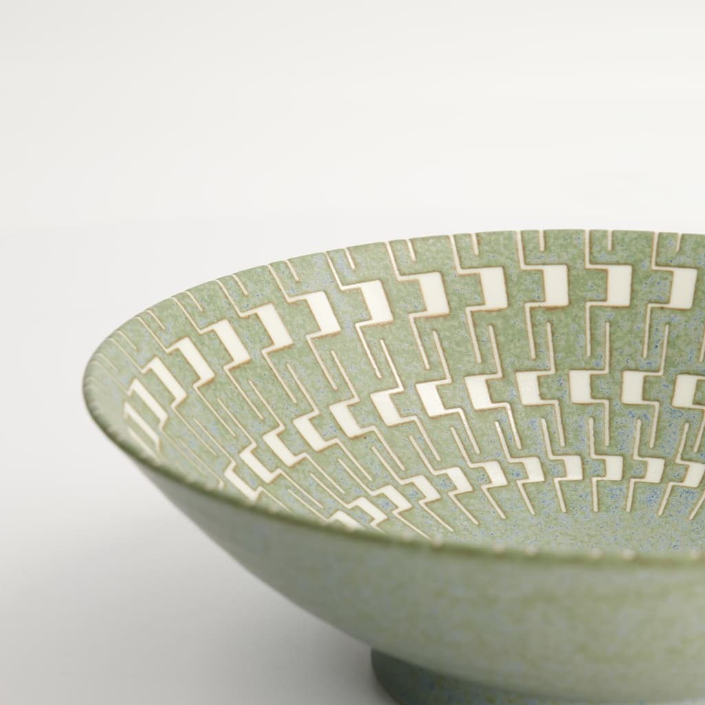 Mønstret Ramen Skål "Green Maze" - Tokyo design studio bilde 3