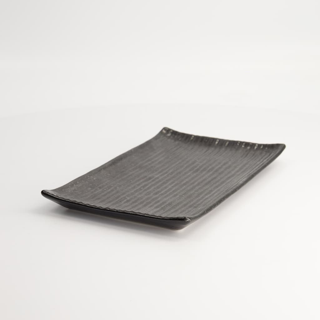 Stort fat "Oblong Plate Black" 24cm - Tokyo design studio bilde 4