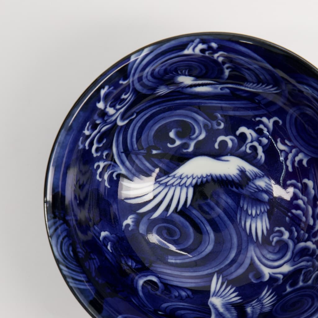 Japonism Crane Skål "Blue Tayo Bowl" - Tokyo design studio bilde 3
