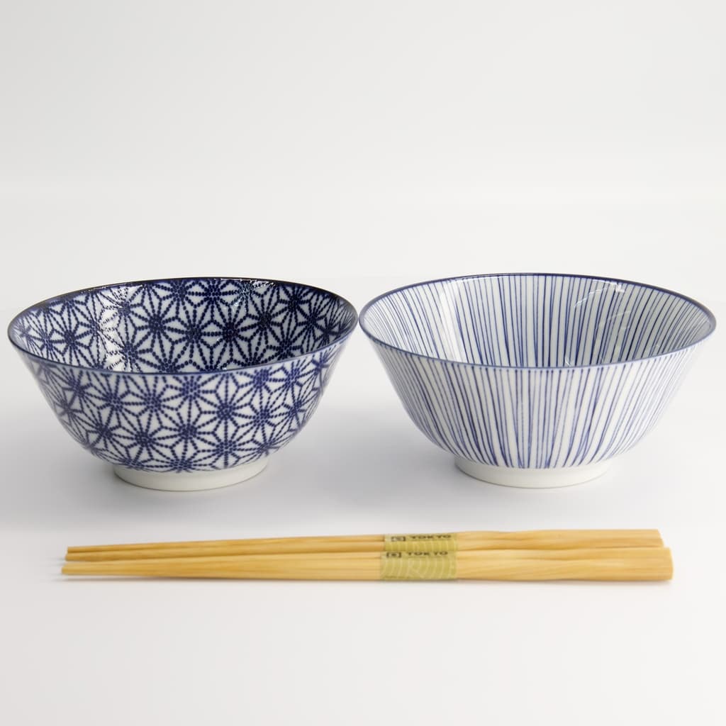 Nippon Blue Tayo skålsett med spisepinner - Tokyo design studio bilde 2