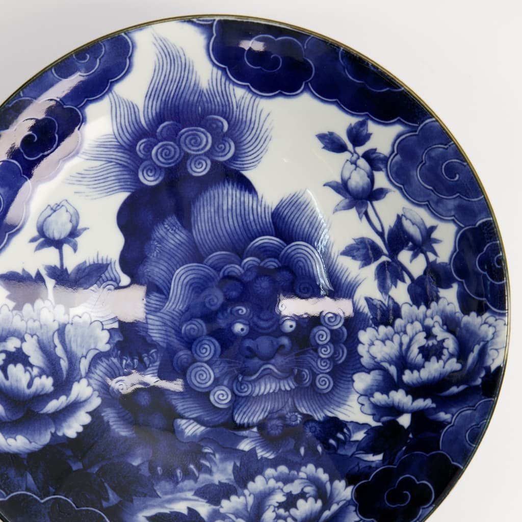 Japonism Lion Skål "Blue Menbachi Bowl" - Tokyo design studio bilde 2