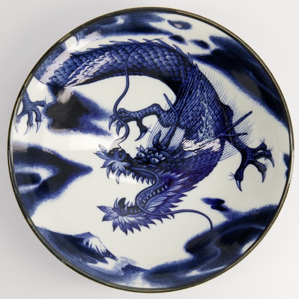 Japonism Dragon Skål "Blue Menbachi Bowl" - Tokyo design studio bilde 4