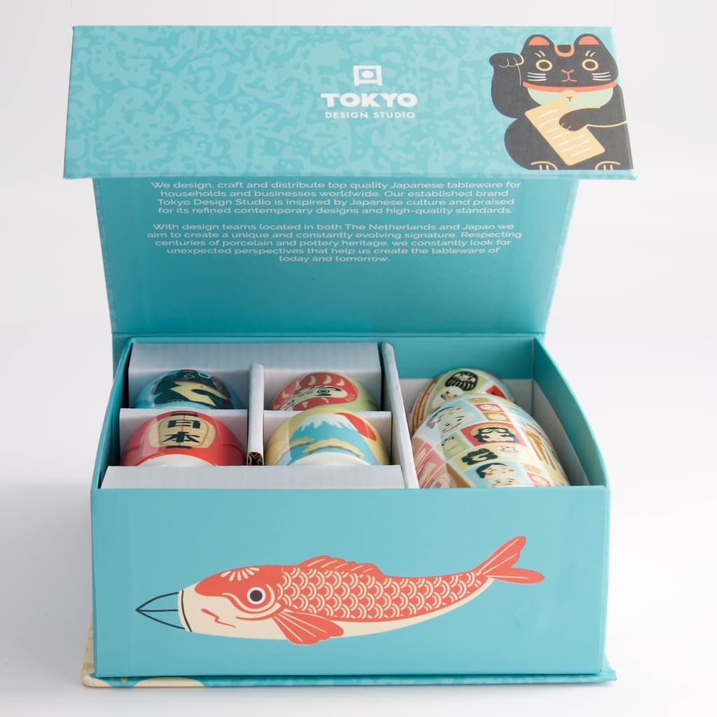 Sake sett, 4 kopper + karaffel "Kawaii Japan" - Tokyo design studio bilde 2
