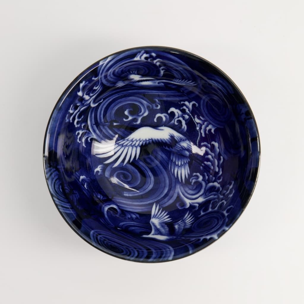 Japonism Crane Skål "Blue Tayo Bowl" - Tokyo design studio bilde 4