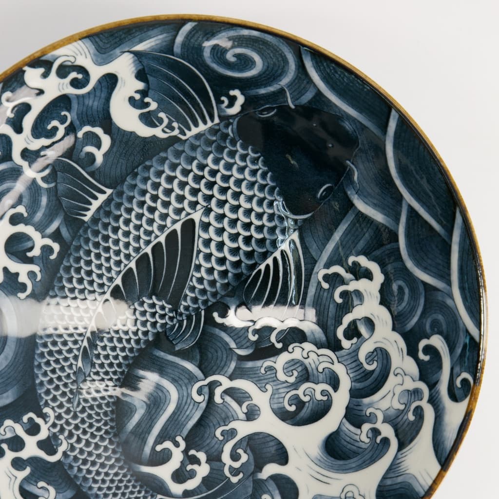 Japonism Carp Skål "Black Menbachi Bowl" - Tokyo design studio bilde 4