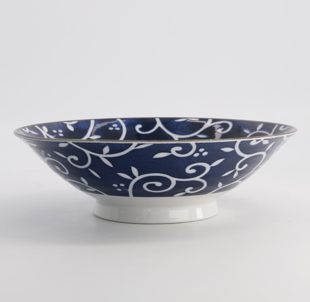 Mønstret Ramen Skål "Beni-Karakusa Blue" - Tokyo design studio bilde 3