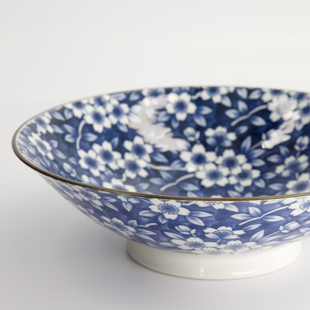 Mønstret Ramen Skål "Dami-Ume Blue" - Tokyo design studio bilde 4
