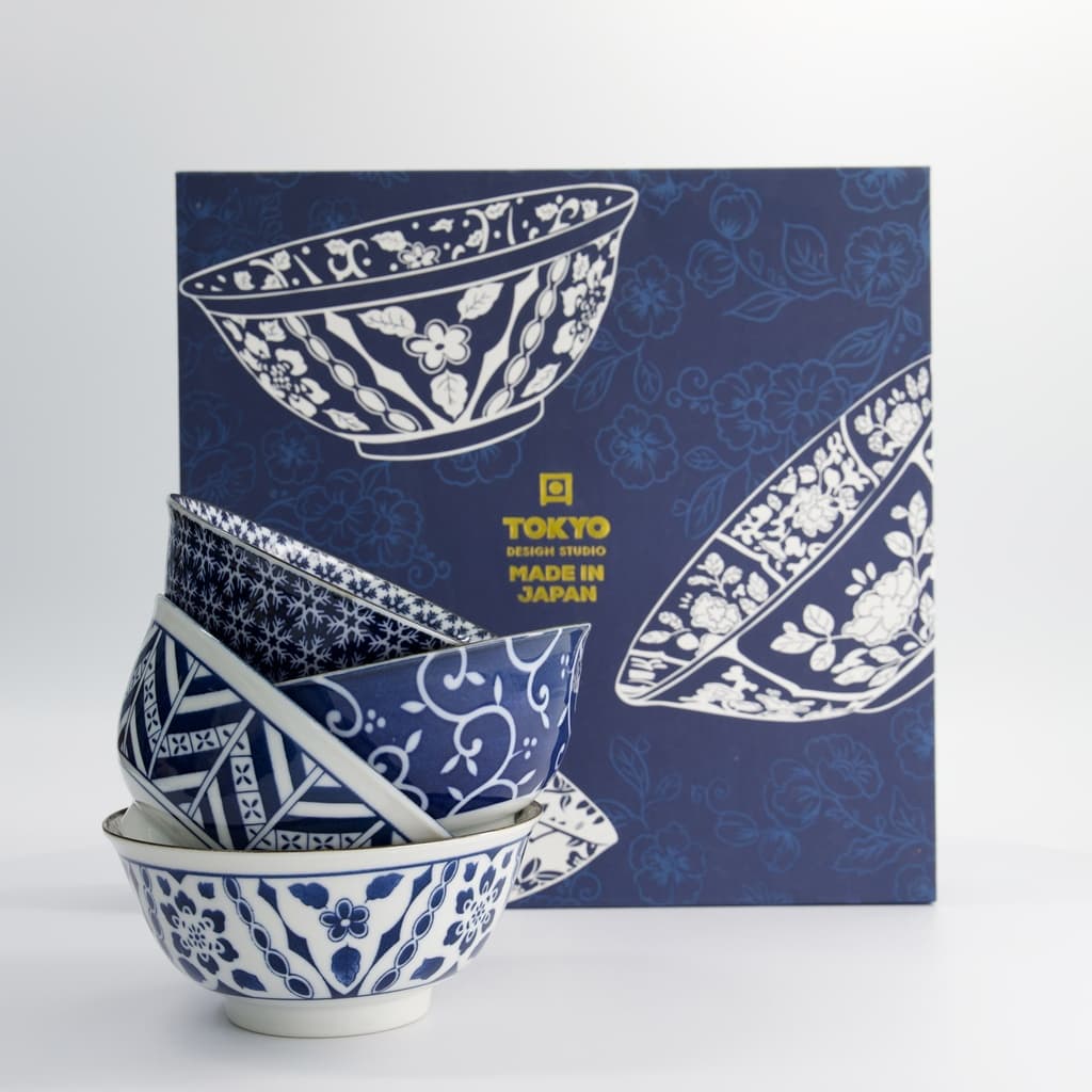 Mønstret Tayo Skåler (4 stk.) i gaveeske - Tokyo design studio bilde 3