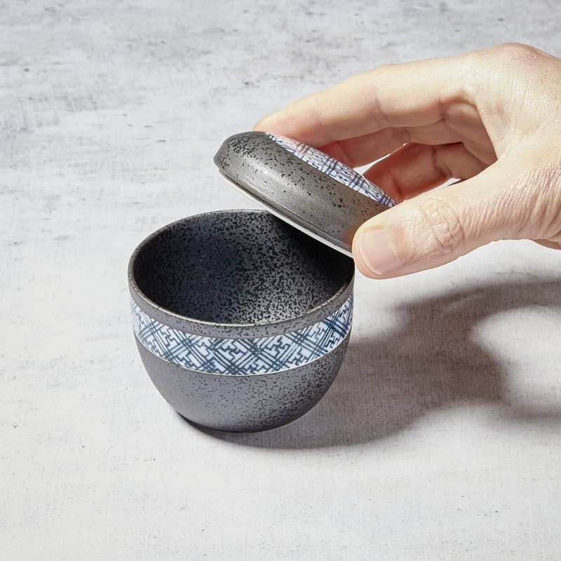 Skål "Chawan Mushi", svart- Nishikidori bilde 3
